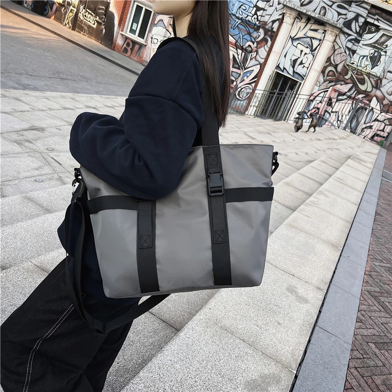 HOCODO Waterproof Women Travel Handbag Large Capacity Ladies Messenger Bag Solid Color Female Crossbody Nylon Shoulder Bag Women