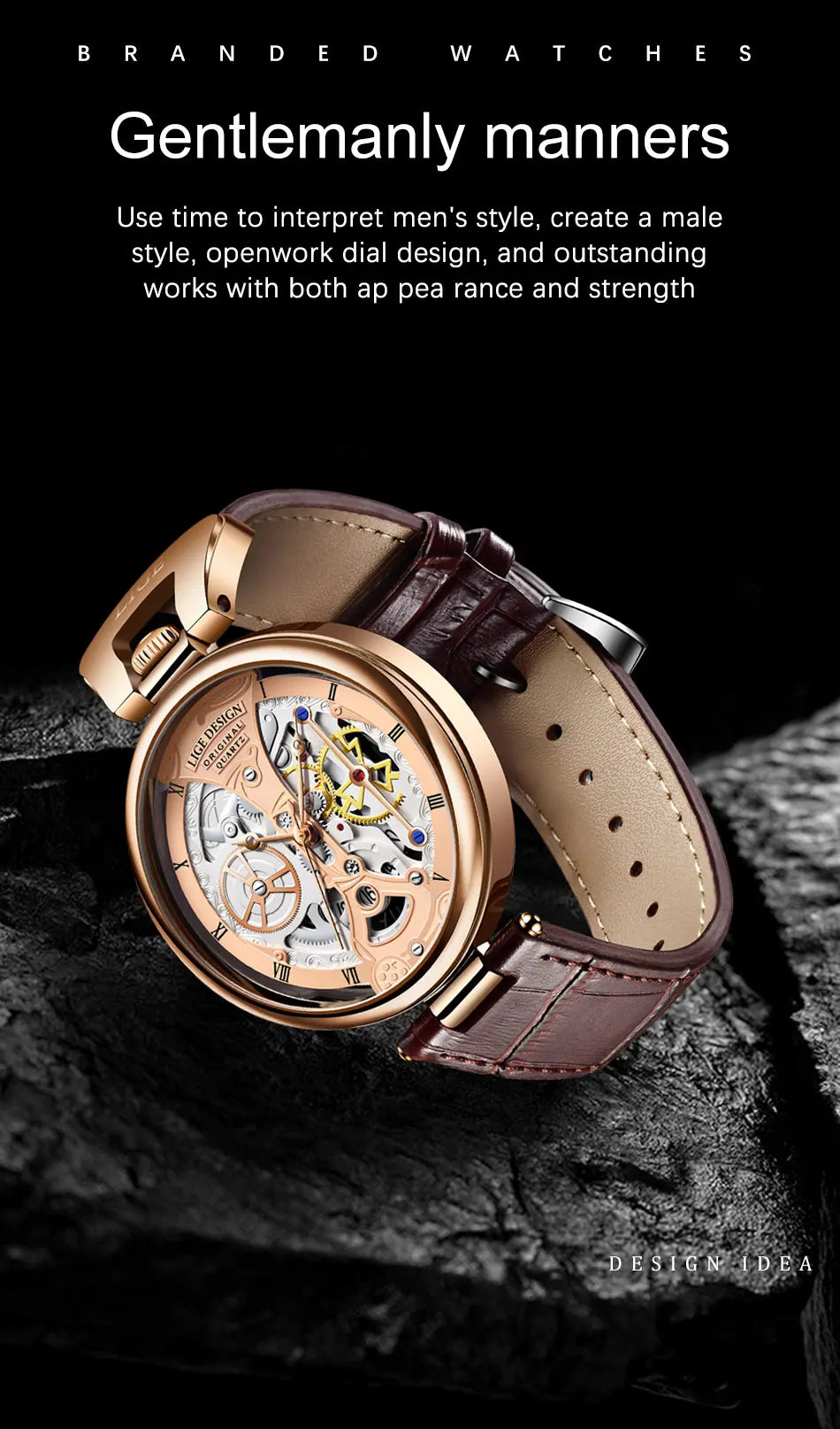 2025 LIGE Men Watches Top Brand Luxury Brown Leather Chronograph Sport Watch For Men Fashion Date Waterproof Clock Reloj Hombre