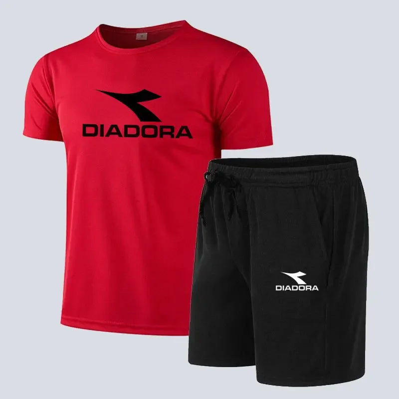Summer Fashion Sets Men's Shorts Set Men's Quick Drying Breathable Sports Set Short Sleeve T-shirt Set Men's Jogging Set