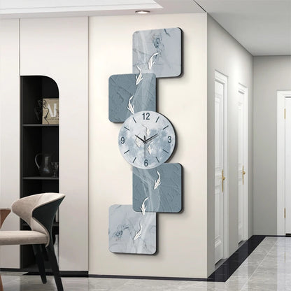 Modern Nine Fish LED Wall Clock | Artistic Silent Mural Clock with Luminous Design for Living Room & Home Decoration