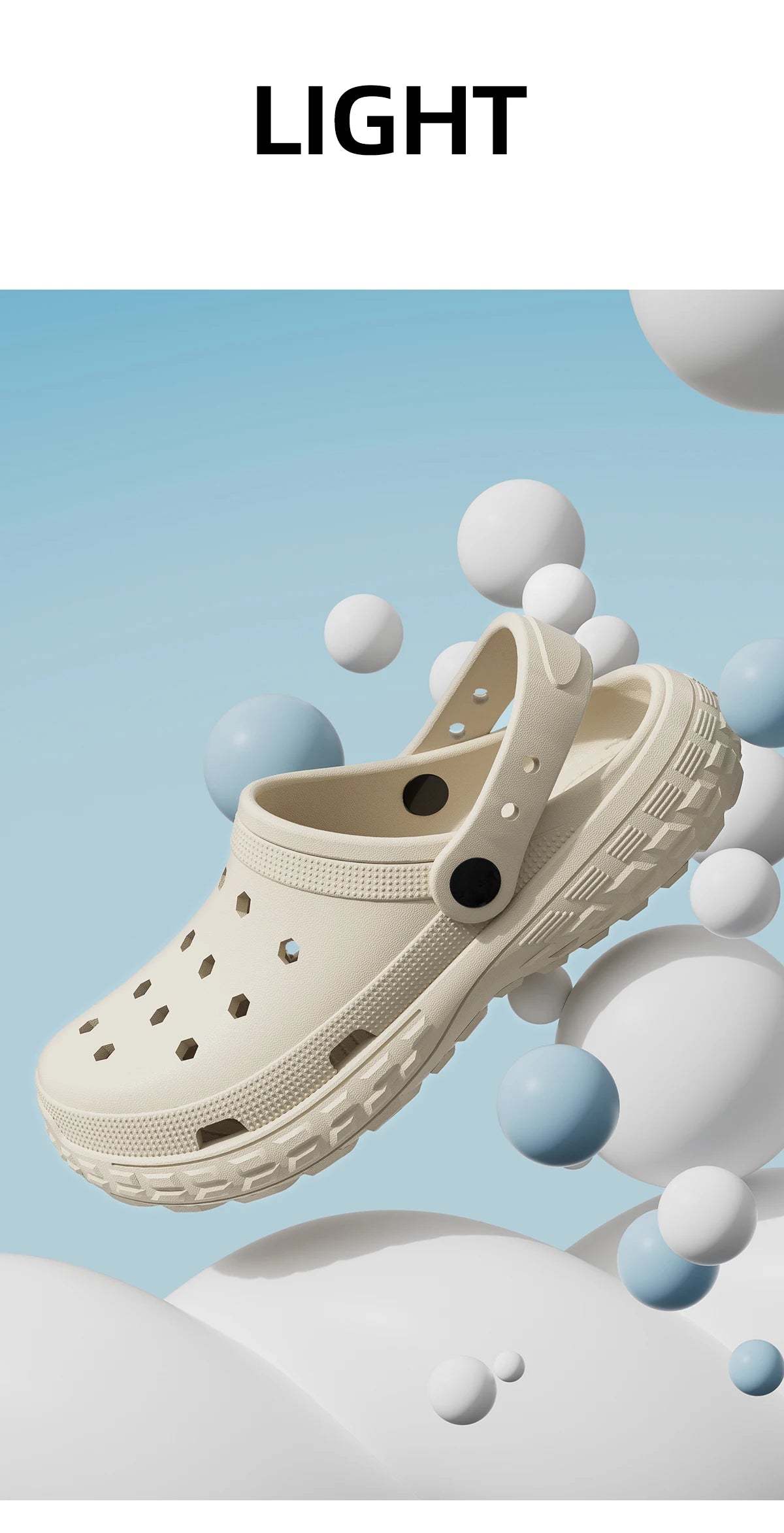 EVA Unisex Hole Shoes Beach Thick Bottom Outdoor Slippers Comfortable Breathable Indoor Slippers