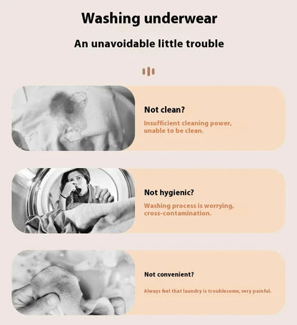 Mini Dual-Tub Washing Machine Portable Washer For Underwear/Socks 3L Capacity Blue Light Sterilization Easy Drain