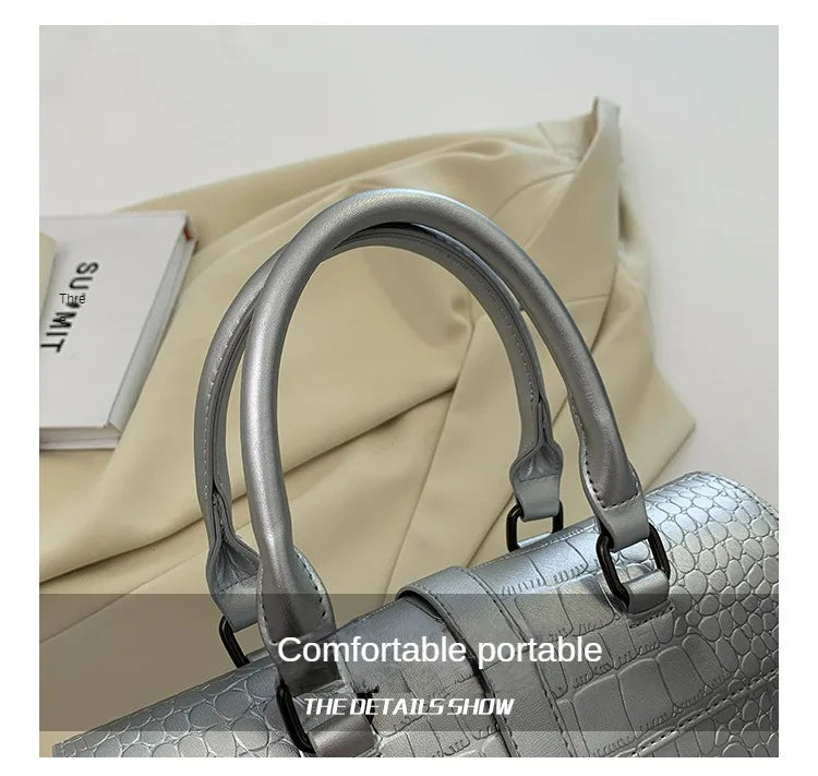 Fashion Ladies Shoulder Bag 2025 New Purses and Handbags High Quality PU Stone Pattern Crossbody Bag for Women Armpit Clutch Bag