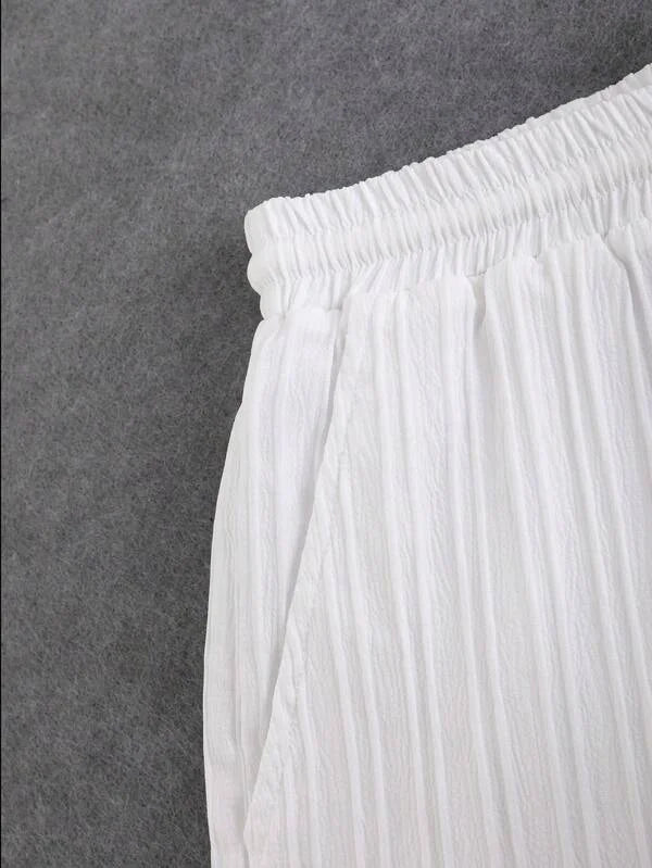 Hot autumn men's striped casual fashion suit shirt and shorts, beach casual suit autumn street wear