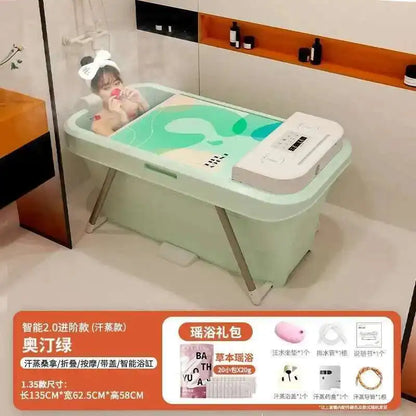 Automatic Foldable Spa Bathtub Heating Sweat Steaming Bathtub Comfortable Home Portable Bucket Adult Full Body Bath Bucket T