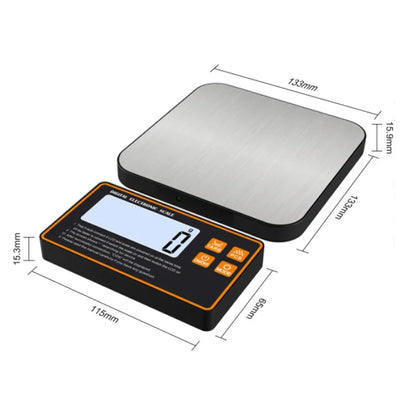Wireless Kitchen Scale with Remote Display Stainless Steel Pan Magnetic Digital Electronic 15KG for Food Meal Prep
