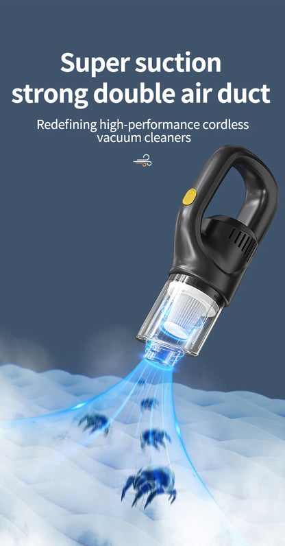120W Wireless Car Vacuum Cleaner | 50000Pa Powerful Portable Auto Dust Collector with 2000mAh Battery