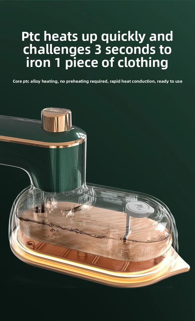 Portable Mini Steam Iron | Travel-Size Handheld Clothes Steamer for Home, Dorm & Sewing Projects