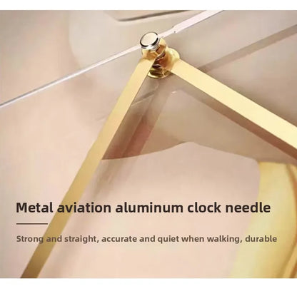 Mountain Pattern Double-Sided Wall Clock | Silent Acrylic Pointer Clock for Modern Living Room & Home Decor