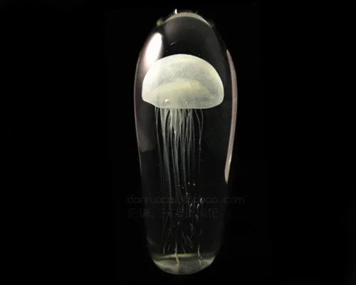 Glass Crystal Luminous Jellyfish Ornament | Nordic Mediterranean Home Decoration & Luxury Table Art Piece