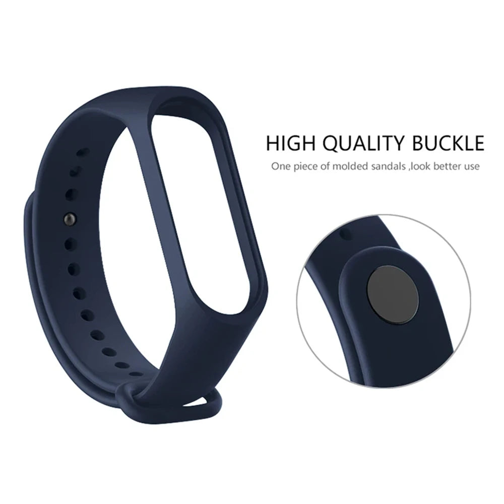 3Pcs Watchband For Mi Band 7 6 4 5 3 Bracelet Xiaomi Mi Band Strap Silicone Sport Replacement Wristband Smartwatch Accessories