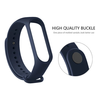 3Pcs Watchband For Mi Band 7 6 4 5 3 Bracelet Xiaomi Mi Band Strap Silicone Sport Replacement Wristband Smartwatch Accessories