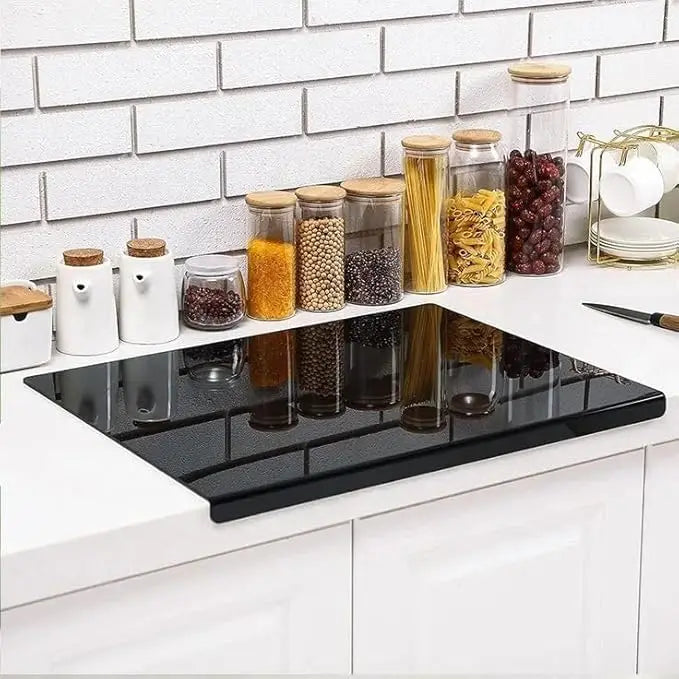 WXCOO Acrylic Cutting Board with Counter Lip Clear Cutting Board for Kitchen Countertop Perfect for Cut Bread Meat Fruit Board