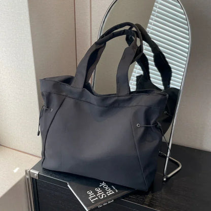 Casual Fashion Large Capacity Tote Bag Simple Travel Bag Women Large Shoulder Bag Aesthetic Handbags Drawstring Tote Handbag