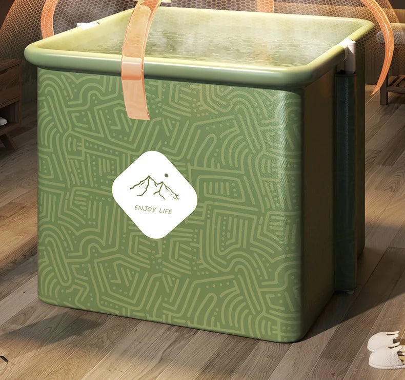 Household Children's Bath Bucket Adult Home Life Double Foldable Bath Bucket Thickened Free Installation Bathtub