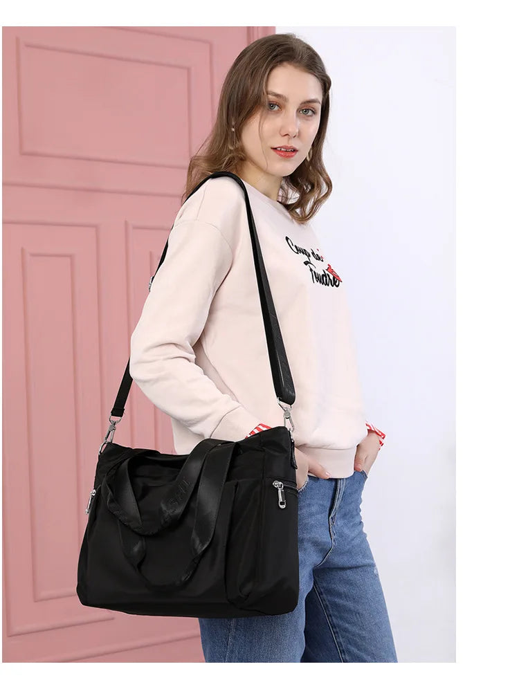 Simple and Fashionable Ladies Tote Bag Large-capacity Women's Lightweight Shoulder Bag Trendy Casual Hand-held Messenger Bag