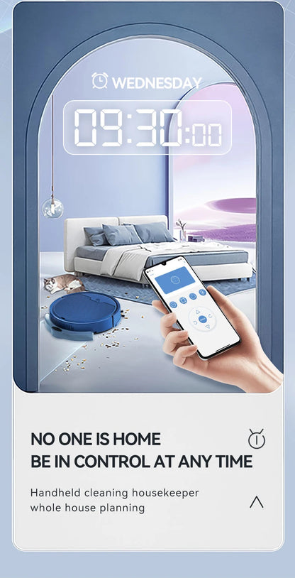 Intelligent Sweeping Robot Large Water Tank Mobile App Remote Control Planning And Cleaning Line Low Noise 2000 Pa Large Suction