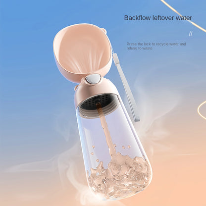 Portable Pet Water Bottle with Food Dispenser | Travel Dog & Cat Cup Made of Food-Grade Material