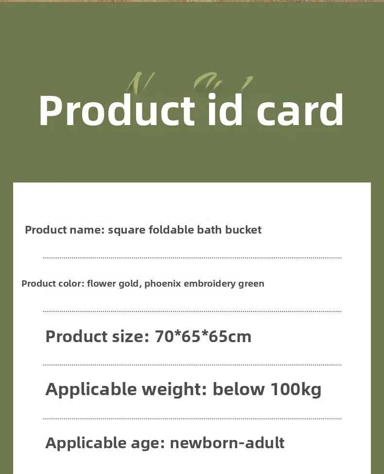 Household Children's Bath Bucket Adult Home Life Double Foldable Bath Bucket Thickened Free Installation Bathtub