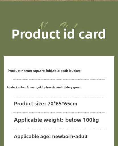 Household Children's Bath Bucket Adult Home Life Double Foldable Bath Bucket Thickened Free Installation Bathtub