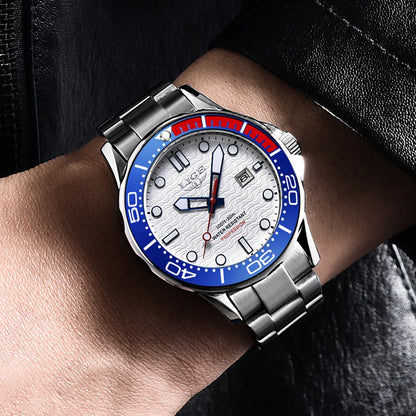 2025 LIGE New Business Mens Watches Top Brand Luxury Dive Watch For Men Waterproof Date Clock Sport Watch Relogio Masculino+Box