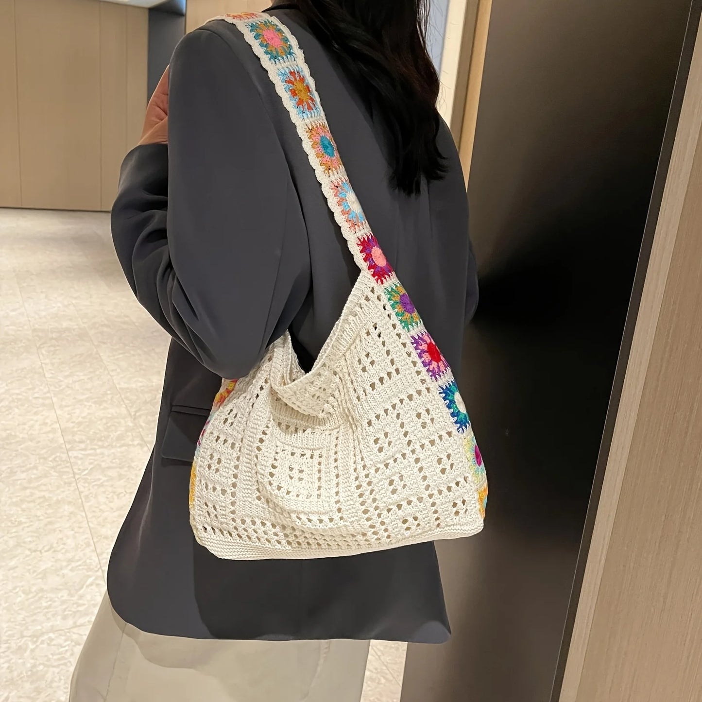 Women Handbag Fashionable Knitted Bags, Crossbody Bags, Shoulder Bags, Hand Hook Bags, Women's Bags
