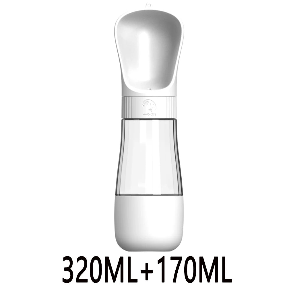 Twist-Open Portable Dog Water Bottle | Travel Pet Drinking & Feeding Cup with Food Bowl for Outdoor Walking