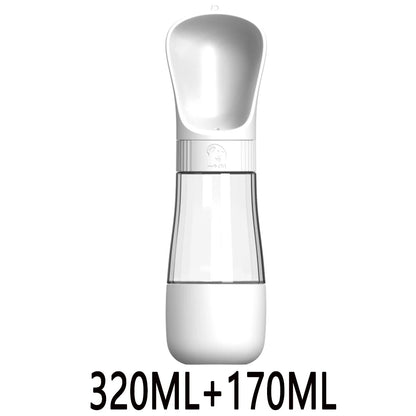 Twist-Open Portable Dog Water Bottle | Travel Pet Drinking & Feeding Cup with Food Bowl for Outdoor Walking