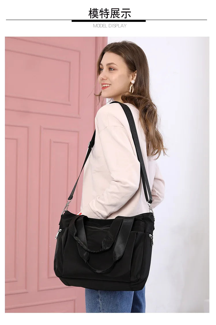 Simple and Fashionable Ladies Tote Bag Large-capacity Women's Lightweight Shoulder Bag Trendy Casual Hand-held Messenger Bag
