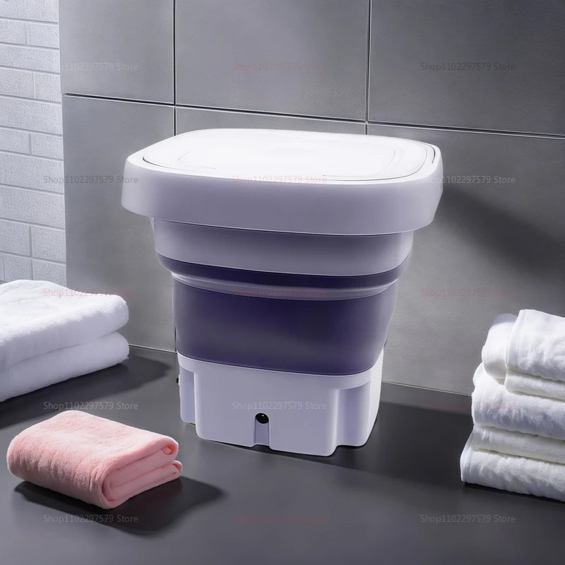 8L Portable Folding Washing Machine | Compact Travel Laundry Bucket for Clothes, Socks & Underwear – Home & Camping Washer