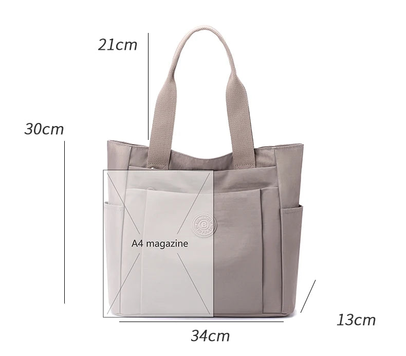 Fashion Casual Women Top Handle Handbag High Quality Fabric Women's Shoulder Bag Large Capacity Girls Casual Tote Bag SAC