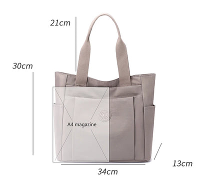 Fashion Casual Women Top Handle Handbag High Quality Fabric Women's Shoulder Bag Large Capacity Girls Casual Tote Bag SAC