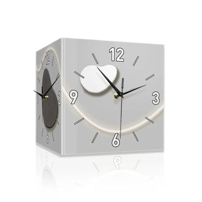 Luxury LED Wall Clock | Modern Luminous Silent Electronic Corner Clock for Living Room Home Decoration