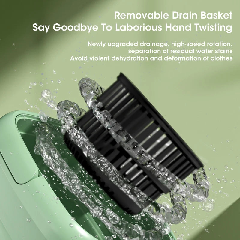 Mini Folding Washing Machine with Dryer | Portable Travel Laundry Washer for Socks & Underwear – 110V-240V (EU/US Plug)