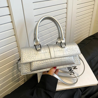 Fashion Ladies Shoulder Bag 2025 New Purses and Handbags High Quality PU Stone Pattern Crossbody Bag for Women Armpit Clutch Bag