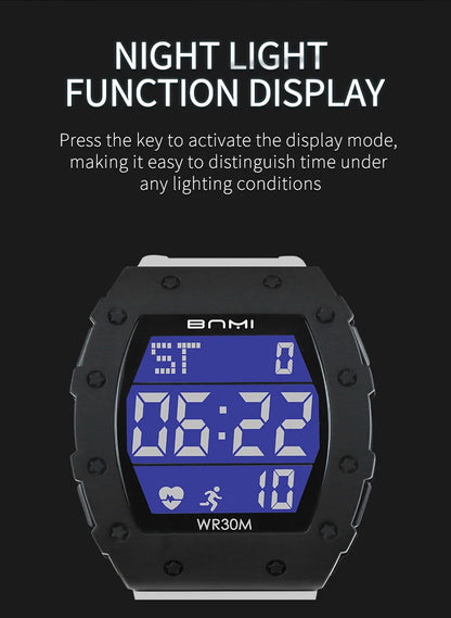 NEW Men's Watch Outdoor Sports Expeditions Fashion Large Screen Waterproof Clock Multifunctional Digital Electronics Watches