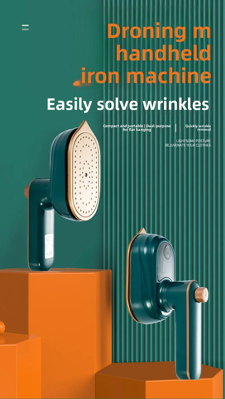 Portable Mini Steam Iron | Travel-Size Handheld Clothes Steamer for Home, Dorm & Sewing Projects