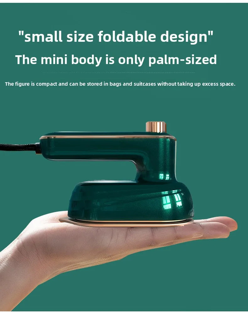 Portable Mini Steam Iron | Travel-Size Handheld Clothes Steamer for Home, Dorm & Sewing Projects
