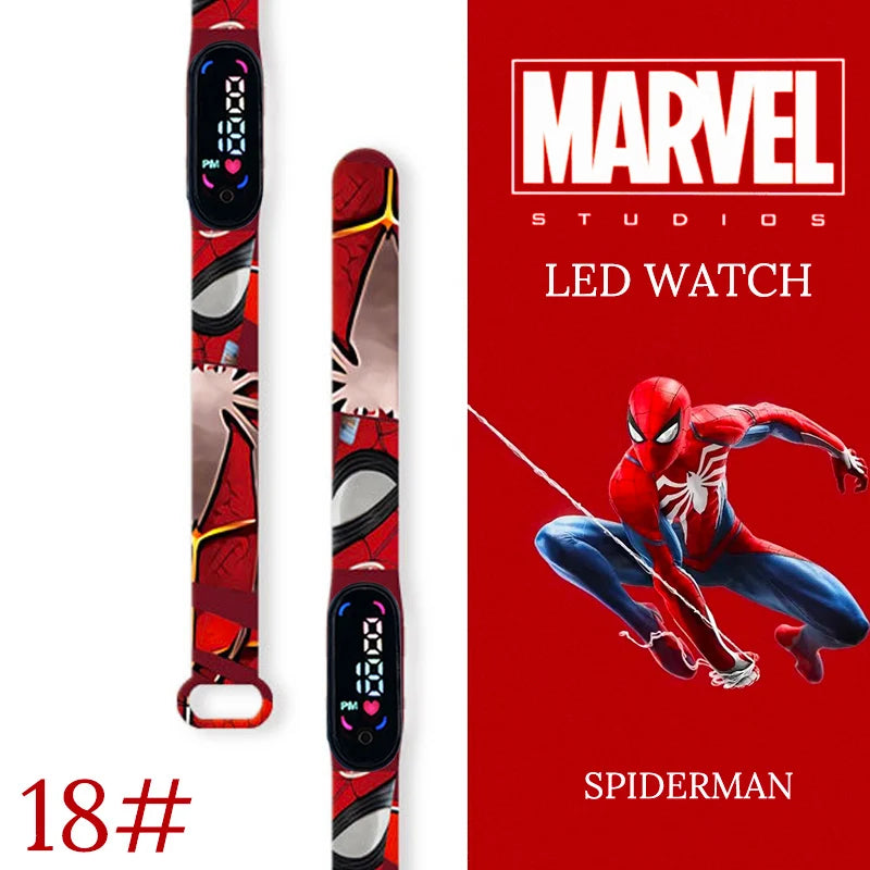 MINISO Spiderman Kid's Watches Men Sport Wristband Bracelet Waterproof Children Digital Watch Boys LED Clock relogio montre