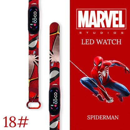 MINISO Spiderman Kid's Watches Men Sport Wristband Bracelet Waterproof Children Digital Watch Boys LED Clock relogio montre