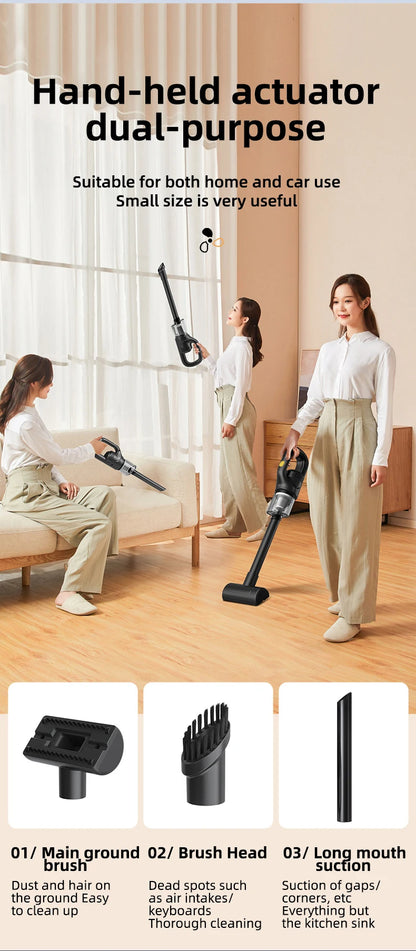 120W Wireless Car Vacuum Cleaner | 50000Pa Powerful Portable Auto Dust Collector with 2000mAh Battery