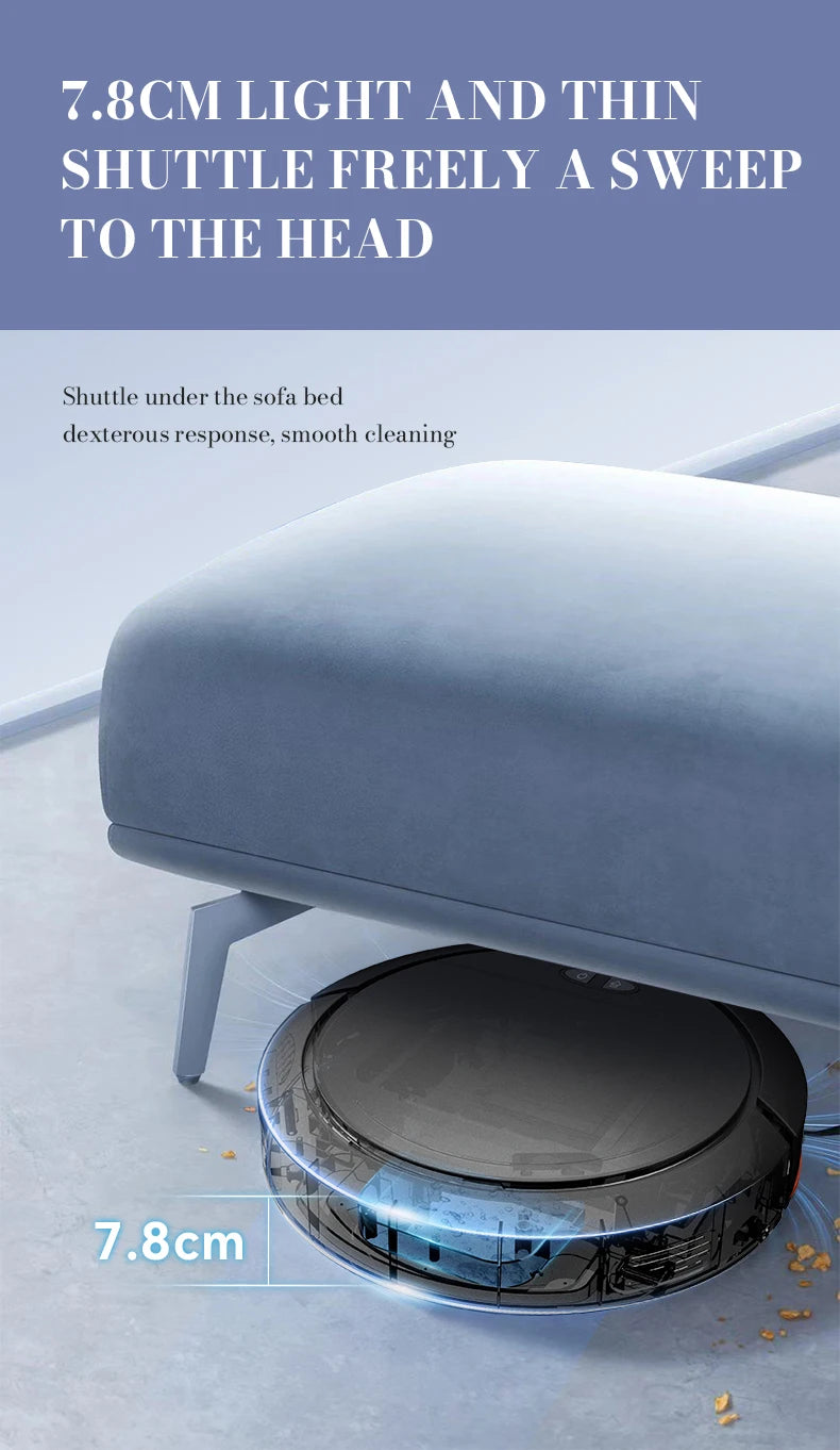 Intelligent Sweeping Robot Large Water Tank Mobile App Remote Control Planning And Cleaning Line Low Noise 2000 Pa Large Suction