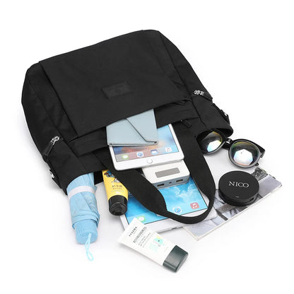 Fashion Large Capcity Women Causal Tote High Quality Durable Nylon Shoulder Bag Female Fabric Big Handbag Shopping Bag