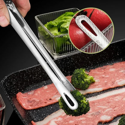 BBQ Grill Meat Tongs Stainless Steel Grill Tongs Barbecue Clip Kitchen Meat Cooking Utensils Barbecue Cooking Clamp Tool