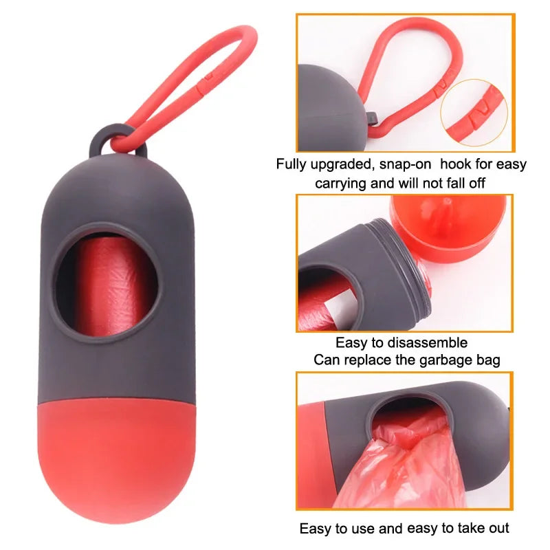 Portable Pet Waste Bag Dispenser | Dog Poop Bag Holder & Trash Case for Walking, Travel & Outdoor Use