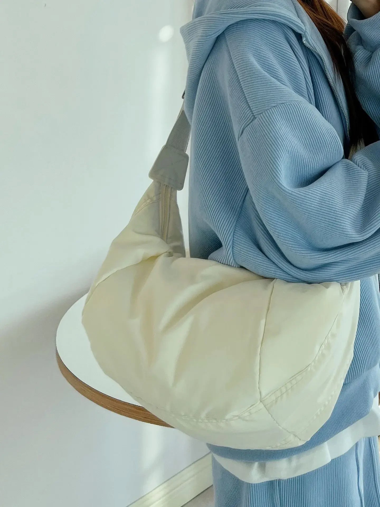 Fashion Women Large Capacity Crossbody Shoulder Bag Down Cotton Casual Simple And Versatile