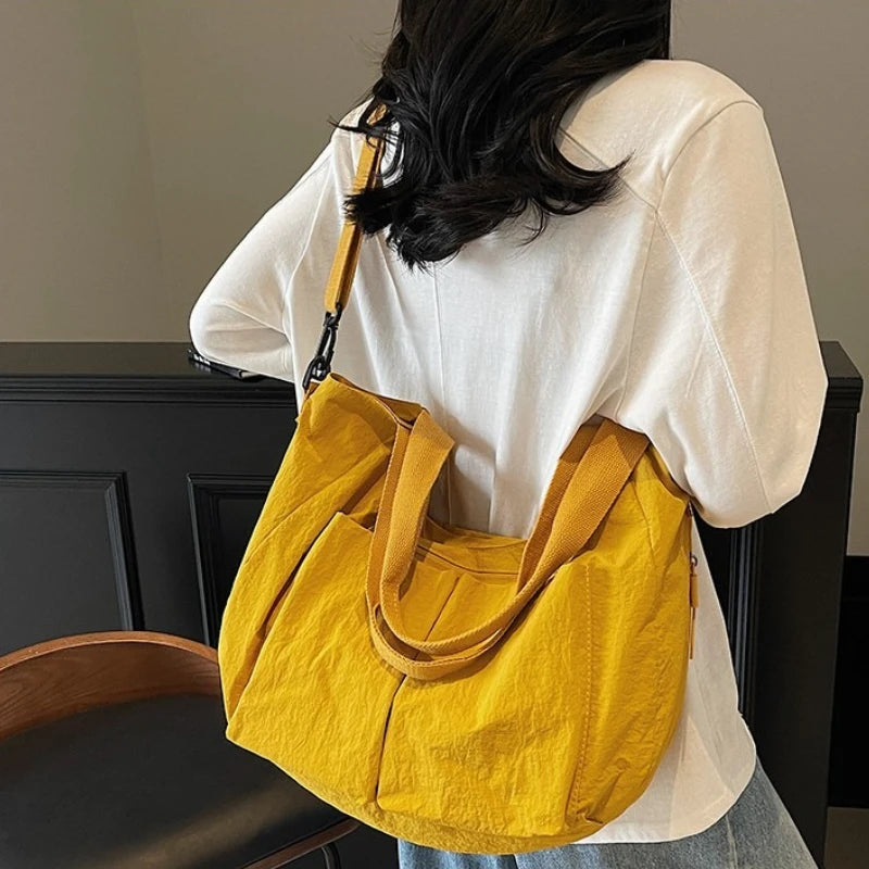 Summer New Large Capacity Crossbody Bag Nylon Fashionable Single Shoulder Handbag Women's Casual Tote Bag