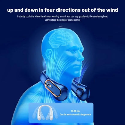 Neck Bladeless Fan Mini Ultra Long Life Portable Lazy Silent Fan Usb Charging Student Sports Office