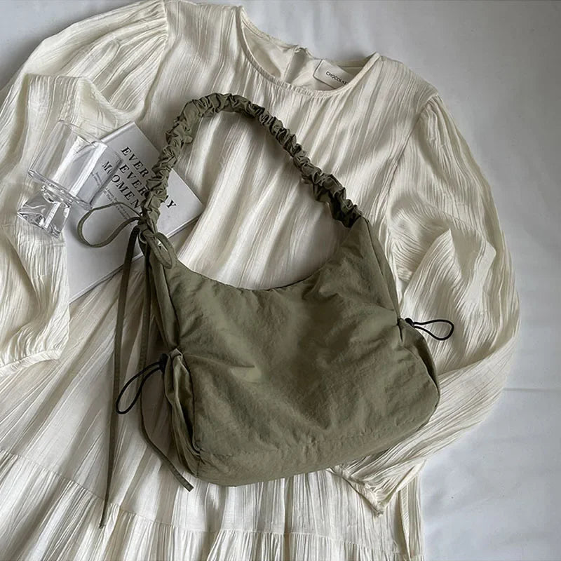 Soft Design Cloth Small Shopper Shopping Underarm Bags Lady Shoulder Bag for Women 2024 Trend Fashion Y2K Handbags сумка