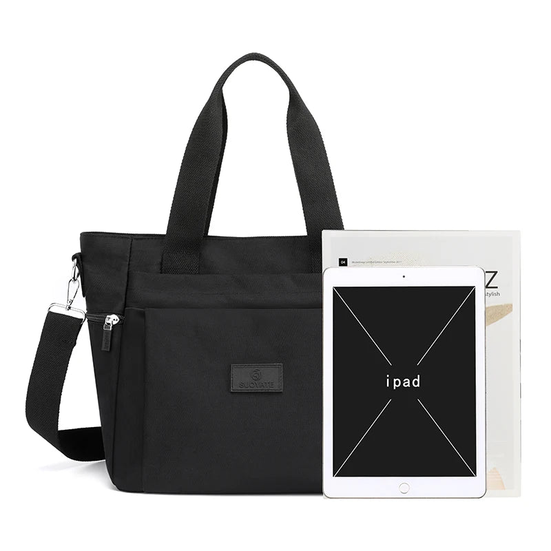 Fashion Large Capcity Women Causal Tote High Quality Durable Nylon Shoulder Bag Female Fabric Big Handbag Shopping Bag